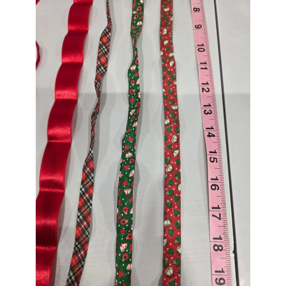 Vintage Christmas Place Mats Cloth Placemats Snowmen Holiday Table Linens Ribbon